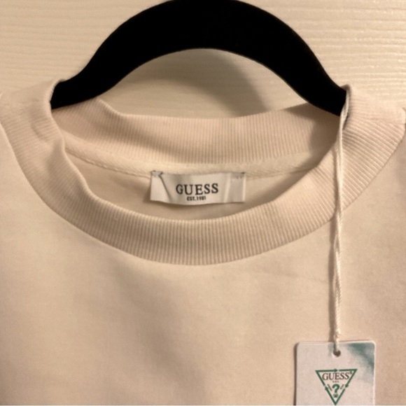 Guess sweater size small made with organic cotton Sweat Crewneck Crop - Picture 3 of 10